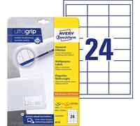 Avery Zweckform 6172 Universal Labels 25 Sheets / 600 Labels / 64.6 x 33.8 mm Wh
