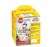 AVERY Zweckform A1933086 Foil Labels Extremely Strong Self-Adhesive 200 Stickers (104 x 159 mm, Compatible with Dymo LabelWriter, Equivalent to 1933086, Durable, Permanent Adhesive) 1 Roll White