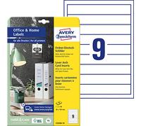 AVERY Zweckform C32266-10 Folder Spine Inserts (90 Spine Labels, 30 x 190 mm on A4, Printable Spine Labels for Insert, Micro-Perforation, Ideal for HomeOffice) 10 Sheets White