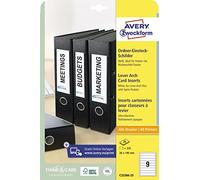 Avery Zweckform C32266-25 Folder Labels for Narrow Folder Spines by Leitz + Elba Microperforation 170g 30 x 190 25 Sheets Micro-Perforated