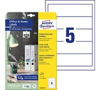 AVERY Zweckform C32267-10 Folder Spine Insertion Labels (50 Spine Labels, 54 x 190 mm on A4, Printable, for Inserting Wide/Short Folders, Micro Perforation, for Home Office) 10 Sheets, White