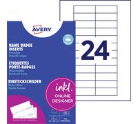 Avery-Zweckform DPC6422A-10 Name badge insert White Card 64 mm x 22 mm