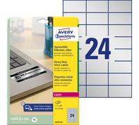 Avery Zweckform Etikett 70x37 mm Type Sign A4 L Silver 20Blatt 480St Silver 20 B