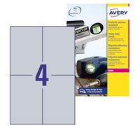 Avery Zweckform Etikett Nameplate 105x148 mm A4 L Silver 20Blatt 80ST