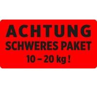 AVERY Zweckform Item 7254 Warning Labels Warning! Heavy Package 10 kg to 20 kg (200 Warning Stickers on a Roll, 100 x 50 mm, Self-Adhesive Shipping Stickers, Parcel Labelling According to Postal Act