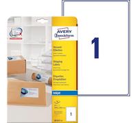 Avery Zweckform J8167-25 Shipping Labels 199.6 x 289.1 mm 25 Sheets / 25 Labels White
