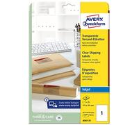 Avery Zweckform J8567-25 Shipping Labels 210 x 297 mm 25 Pack of 25 Labels Transparent