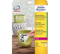 Avery Zweckform L4715REV-20 A4 Waterproof Labels, 160 Pieces, Removable, 99,1 x