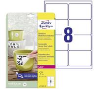 Avery Zweckform L4715REV-20 A4 Waterproof Labels, 160 Pieces, Removable, 99,1 x 67,7 mm, 20 Sheets White