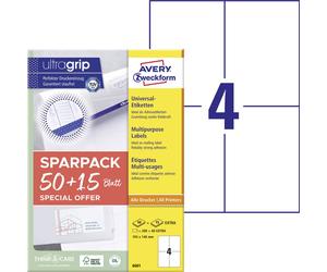 Avery-Zweckform L4717REV-20 Label film 210x148mm Polyester White R...