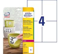 AVERY Zweckform L4719REV-20 Weatherproof Foil Labels, Removable (105 x 148 mm on