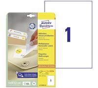 Avery Zweckform L4735REV Universal Labels (25 A4 Removable Labels 210 x 297 mm 25 Sheets White