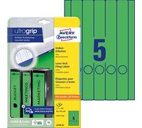 Avery Zweckform L4750-20, Folder Labels for Narrow Folders Long, e.g. for Leitz Elba Esselte Mehle Herlitz Bene 38 x 297 mm 20 Sheets