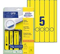Avery Zweckform L4751-20 Folder Labels for Narrow Folders Long e.g. for Leitz Elba Esselte Mehle Herlitz Bene 38 x 297 mm 20 Sheets