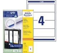 Avery Zweckform L4761-100 Folder Labels for Wide Folders Short e.g. for Leitz Elba Mehle Bene Biella 192 x 61 mm 100 Sheets