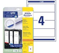 Avery Zweckform L4761-25 Folder Labels for Wide Folders Short e.g. for Leitz Elba Mehle Bene Biella 192 x 61 mm 25 Sheets