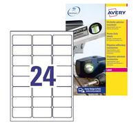AVERY Zweckform L4773-8 Weatherproof Film Labels (63.5 x 33.9 mm on DIN A4, Extremely Strong Self-Adhesive, Waterproof, Printable Outdoor Adhesive Film) 192 Stickers on 8 Sheets White