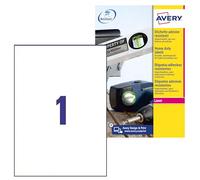 AVERY Zweckform L4775-8 Weatherproof Film Labels (210 x 297 mm on DIN A4, Extremely Strong Self-Adhesive, Waterproof, Printable Outdoor Adhesive Film) 8 Stickers on 8 Sheets White