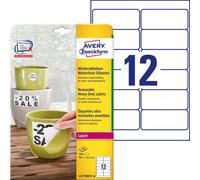 AVERY Zweckform L4776REV-20 Weatherproof Film Labels (240 Stickers, 99.1 x 42.3