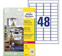 AVERY Zweckform L4778-20 Weatherproof Film Labels (960 Adhesive Labels, 45.7 x 2