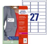 AVERY Zweckform L4784-20 Name Labels 20 Sheets / 540 Labels / 63.5 x 29.6 mm Whi