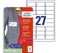 AVERY Zweckform L4784-20 Name Labels 20 Sheets / 540 Labels / 63.5 x 29.6 mm White