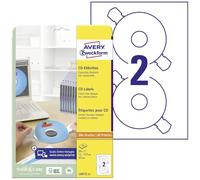 Avery CD Labels L6015-25 ClassicSize Diameter 117 mm - Self-adhesive, Opaque with Centering Aid