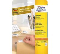 Avery Zweckform L6021REV-25 Folder Labels for Label Holders on Suspension Files Stick+Lift 45.7 x 16.9 mm 25 Sheets