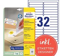 Avery Zweckform L6031REV-25 Removable Shelf Labels 96 x 16.9 mm 25 Sheets