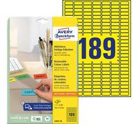 Avery Zweckform L6037-20 Coloured Mini Labels 25.4 x 10 mm for Colour Coding Pac