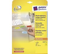 Avery Zweckform L6057-20 Labels Yellow 99.1 x 38.1 mm 20 Sheets