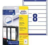 Avery Zweckform L6060-25 Folder Labels for Narrow Folders Short e.g. for Elba Biella Mehle 192 x 34 mm 25 Sheets