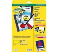 Avery Zweckform L7263R-25 Neon Labels 1.650 Stück, 38,1 x 21,2 mm neon Yellow