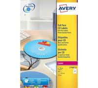 Avery Zweckform L7760-25 CD Labels (A4, Pack of 50, High Gloss, 117 mm Diameter)