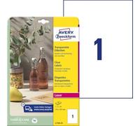 Avery Zweckform L7784-25 Crystal Clear Labels 210 x 297 mm