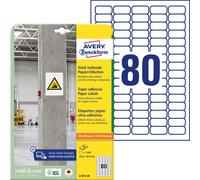 Avery Zweckform L7872 20 Adhesive Paper Labels 35.6 x 16.9 mm 20 Sheets/1600 Lab