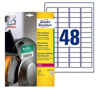 Avery Zweckform L7911 10 Ultra Poly Film Labels A4 45.7 x 21.2 mm Pack of 10 She