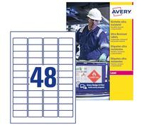 Avery Zweckform L7911 10 Ultra Poly Film Labels A4 45.7 x 21.2 mm Pack of 10 She