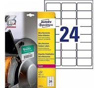 Avery Zweckform L7912 10 Ultra Poly Film Labels (63.5 x 33.9 mm 10 Sheets White