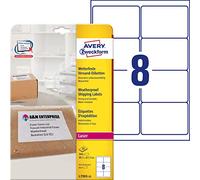 Avery Zweckform L7993 25 (A4 200 Labels, 99.1 x 67.7 MM 25 Sheets White
