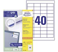 Avery Labels 3657 - 48.5 x 25.4 mm, White, Permanent Adhesive