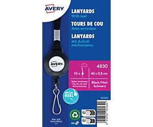 AVERY Zweckform Lanyard Clip Black Pack of 10