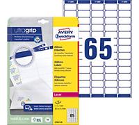 AVERY Zweckform Laser Label UltraGrip Adhesive A4 White 38.1 x 21.2 mm 25 Sheets of 65 Labels