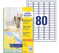 AVERY Zweckform L7632-25 mini Organisationsetiketten (2.000 Aufkleber, 35,6x16,9
