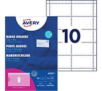 AVERY Zweckform Name Badge Combi clip 9 x 5.4 cm Paper Plastic Pack of 50