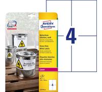 Avery Zweckform Protection & Security Labels 105 x 148 mm Weatherproof Film 20 B