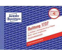 Avery Zweckform Receipt VAT Shown Separately 1st 2nd and 3rd Page Printed Non-Ca