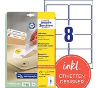 Avery Zweckform Removable Labels for Labelling Slide Boxes 96x63.5 mm 200 Labels White