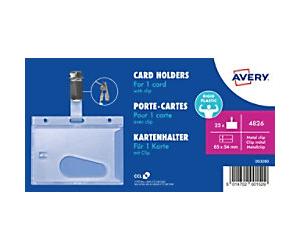 AVERY Zweckform Security Badge Clip 8.5 x 5.4 cm Plastic Pack of 25