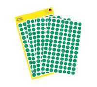 Avery Zweckform Self-Adhesive Marking Dots, Diameter: 8 mm Green Green 4 Blatt, 416 Etiketten